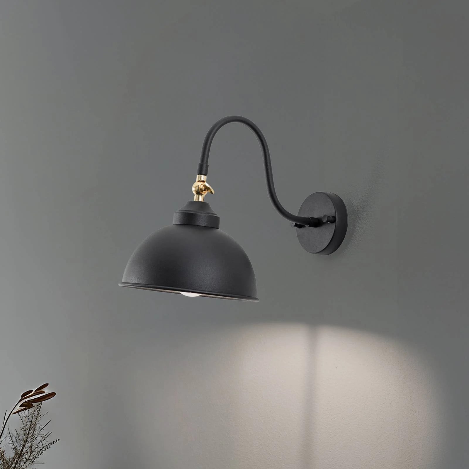 Opviq Wandlamp Zwart Metaal Dimbaar Industrieel Design