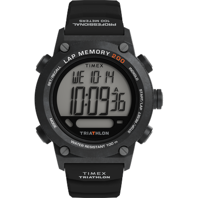 Chronograph TIMEX "ADRENALINE", schwarz, Armbanduhren, Herren, Chronograph, Quarzuhr, Armbanduhr, Herrenuhr, Silikonarmband, Stoppfunktion, Timer
