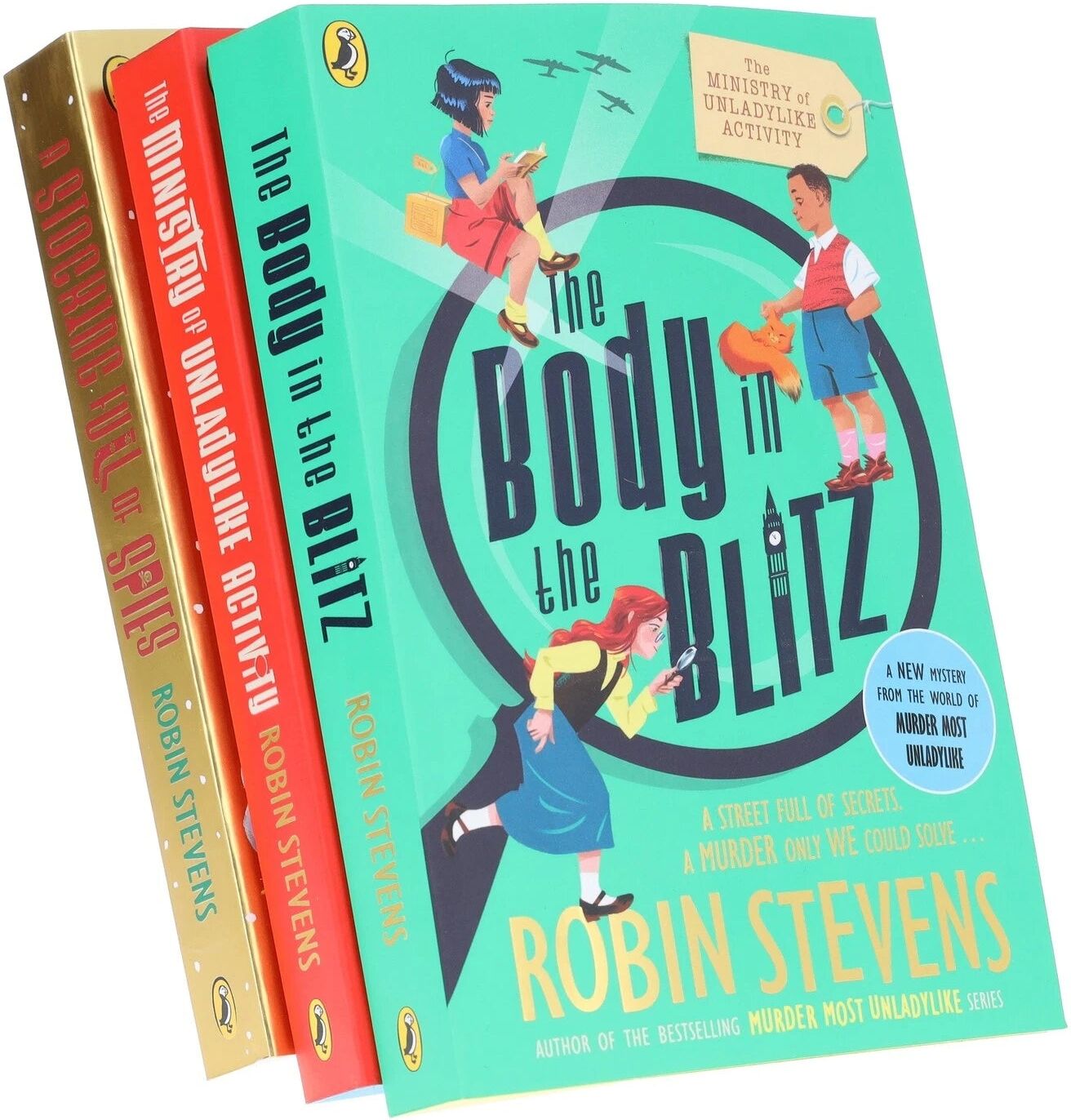 Puffin ltd The Ministry of Unladylike Activity Series 3 Books Collection Set by Robin Stevens (The Ministry of Unladylike Activity, The Body in the Blitz and A S