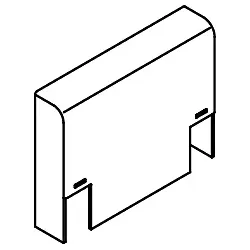 Hewi System 900 Abdeckung 68008DC Edelstahl pulverbeschichtet schwarz tiefmatt, oben