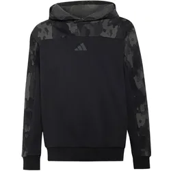 adidas Seasonal Essentials Camouflage French Terry Hoodie Kinder KC9710 - black/carbon 116