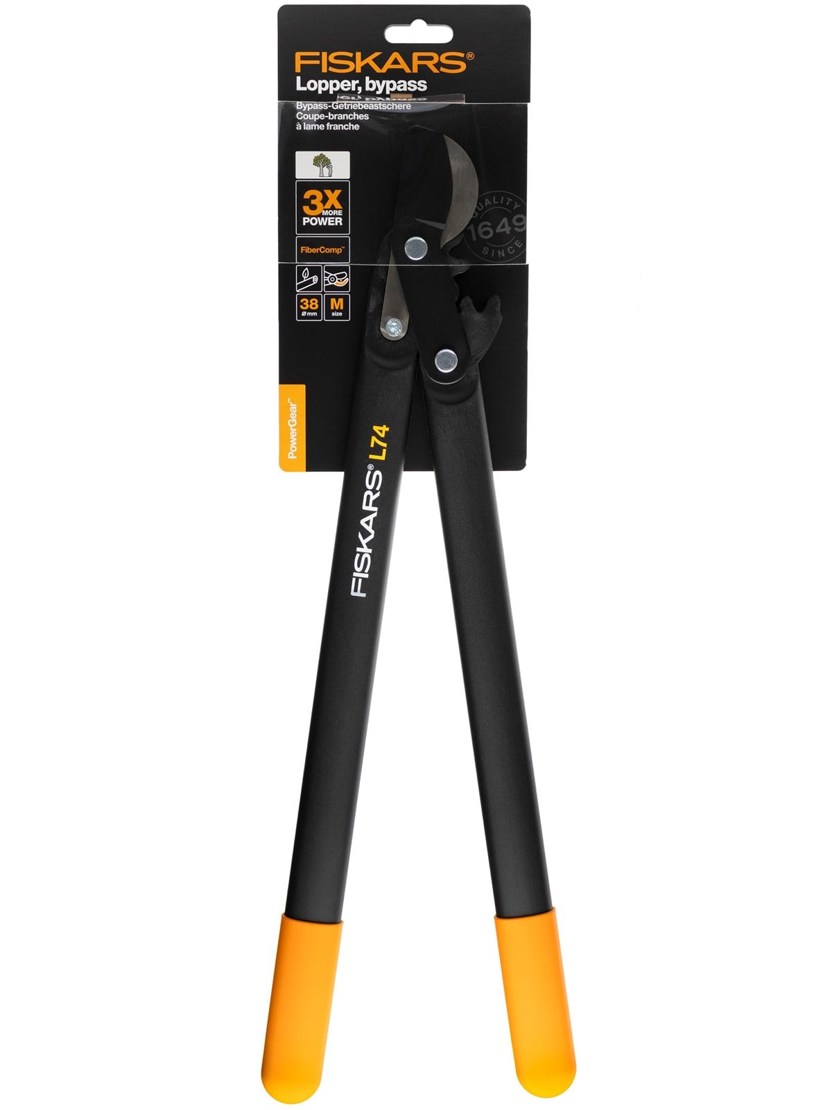 Fiskars PowerGear Bypass Astschere (M) L74