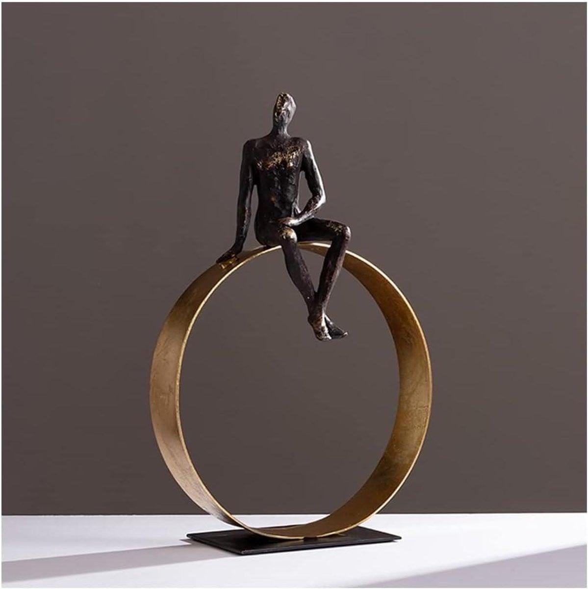 Abstracte sculptuur moderne kunst decoratie goud Hoogte: 25 cm
