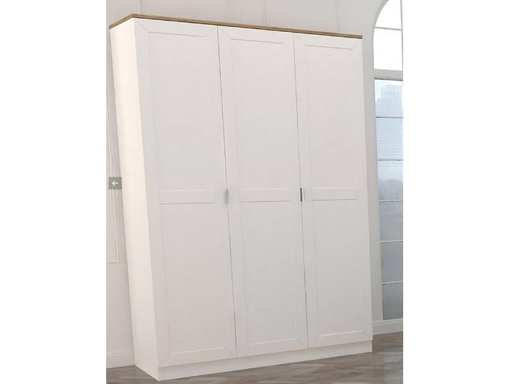 JVmoebel Kleiderschrank Weißer Kleiderschrank im Landhausstil mit hochwertiger Verarbeitung (Kleiderschrank) Made in Europa