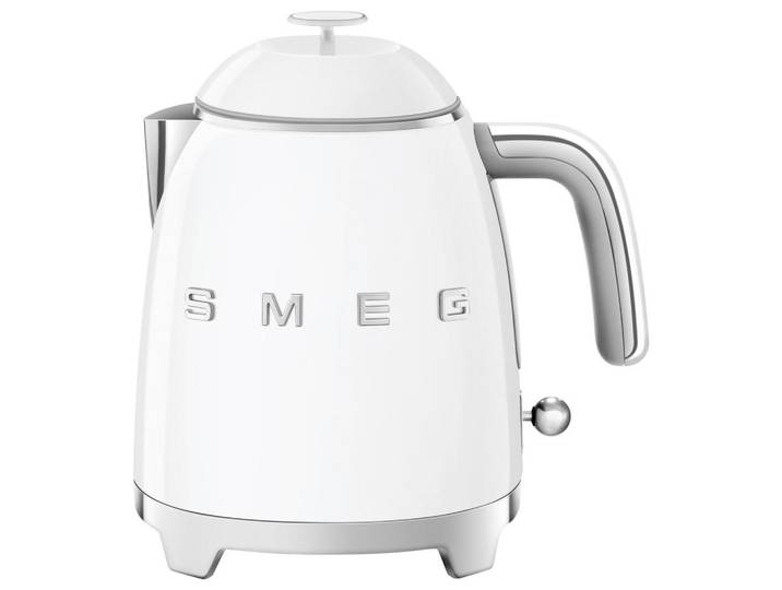 Smeg Wasserkocher, Weiss, Metall, 0.8 l, 20x20x15 cm, automatische Abschaltung, 360°-Sockel, Anti-Rutsch-Füsse, abgedecktes Heizelement, Kochgeschirr, Küchengeräte, Wasserkocher