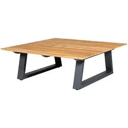 Diamond Garden Loungetisch NORA 93 x 93 cm, Aluminium / Recycled Teak