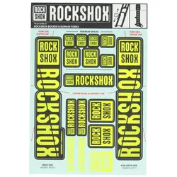 ROCKSHOX Sticker Decal Set für Boxxer | Domain Tauchrohre gelb