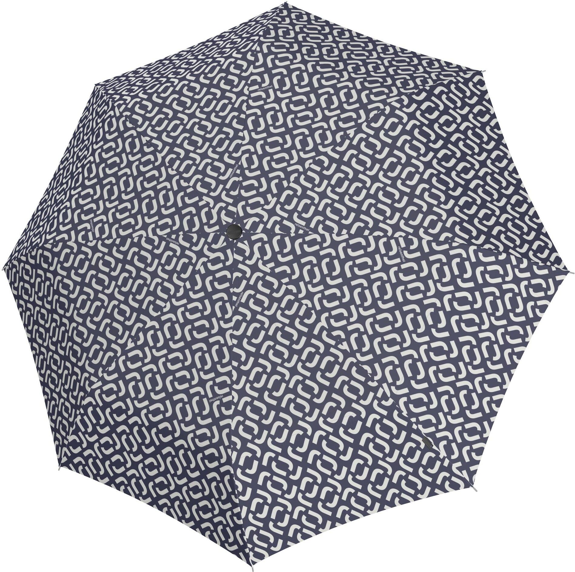 Taschenregenschirm REISENTHEL "Schirm Pocket Duo", blau (blau, weiß), Ø:97cm, Obermaterial: 100% Polyester, Regenschirme, Taschenregenschirm blau, weiß Einheitsgröße