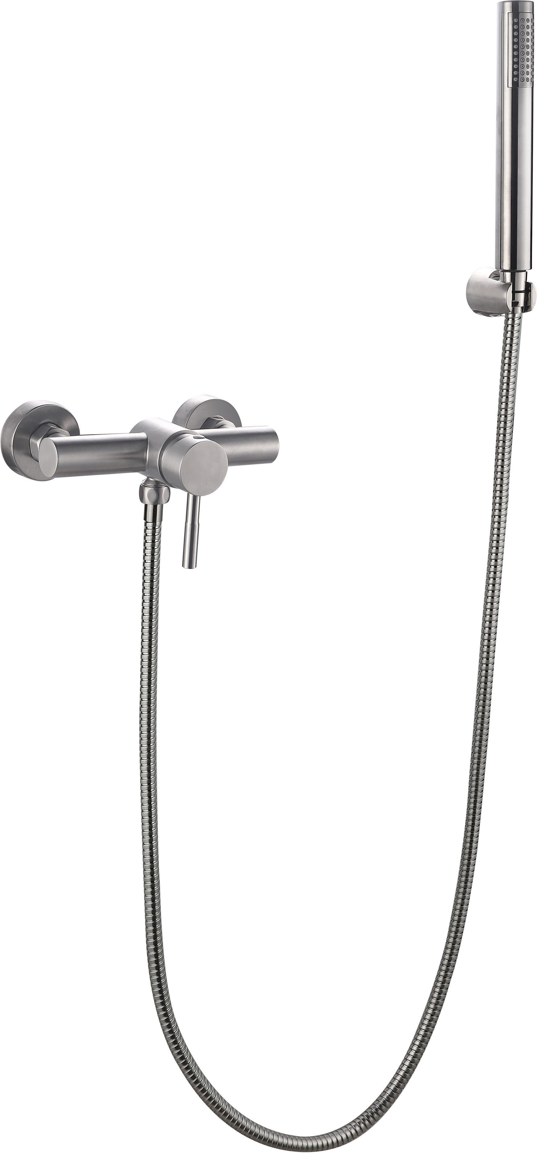 Aquapro MISCELATORE DOCCIA ESTERNO ACQUAPRO KALEIA INOX CON DOCCETTA CARTUCCIA Ø 35 mm