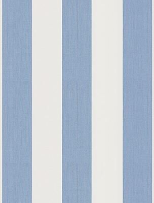 Canopy Stripe Cornflower/White Sunbrella Performance Fabric by the Yard - Ballard Designs