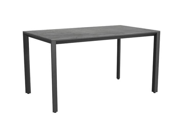 Gartentisch Tropea Schwarz matt / Beton dunkel Keramik/Stahl pulverbeschichtet B 140 T 80 cm - Möbel Konfigurator: Traummöbel individuell