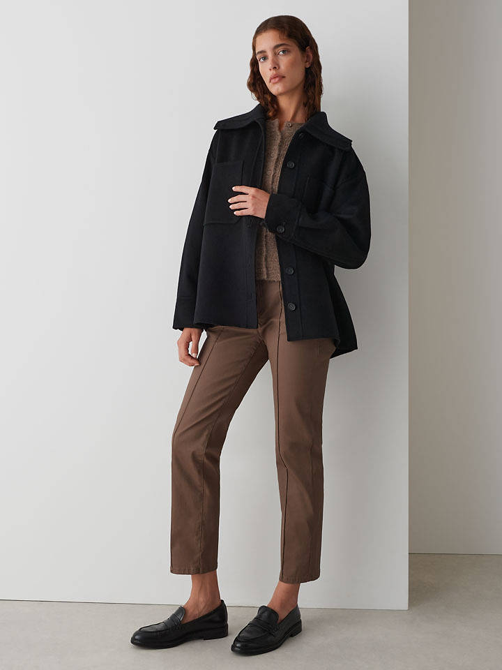 OPUS Hemdjacke "Josia" in Schwarz - 40