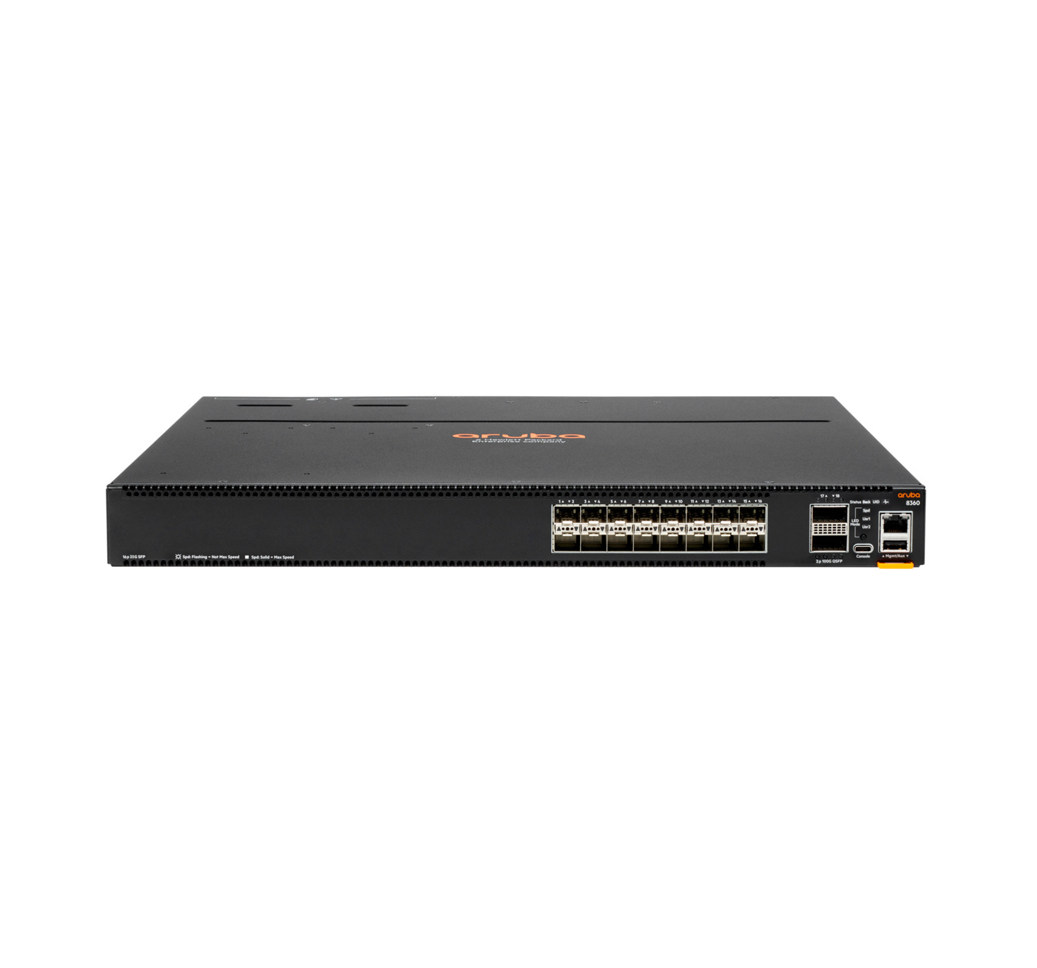HPE Aruba Networking Aruba 8360-16Y2C L3 Managed Switch voor Rackmontage, 1U