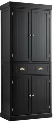Costway Cupboard Freestanding Kitchen Cabinet w/ Adjustable Shelves-Black