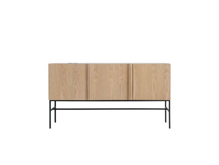 Fogia Boss Sideboard Eiche hell 3 Türen Metallgestell