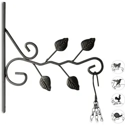 Relaxdays Blumenhaken mit verschiedenen Motiven Schwarz