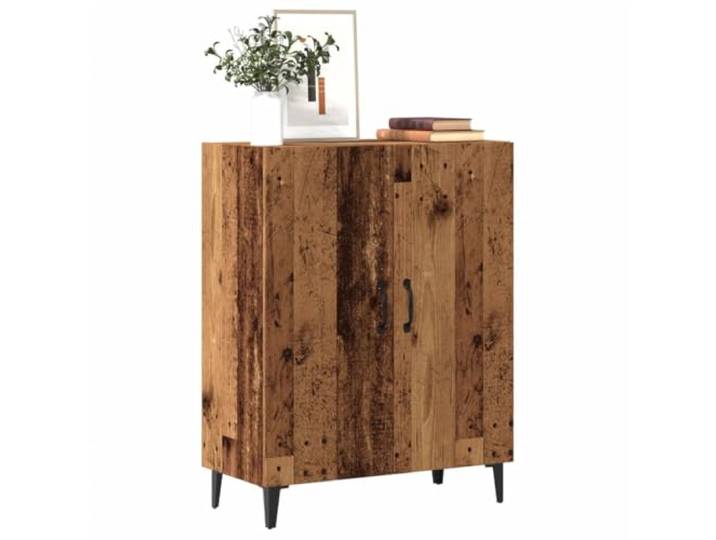 HEFZGDB Klassisches Sideboard Altholz-Optik 70x34x90 cm aus Holzwerkstoff mit glatter Oberfläche und feuchtigkeitsbeständigem Material, Stilvolles Sideboard mit Zwei Türen und Stauraum,