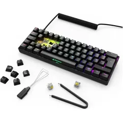 Sharkoon SGK50 S4 Gen2 bk Gateron yellow DE (DE, Kabelgebunden), Tastatur, Schwarz