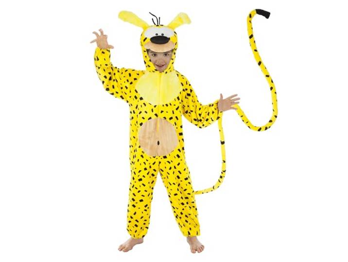 Chaks - Marsupilami-kostuum, gele jumpsuit voor kinderen