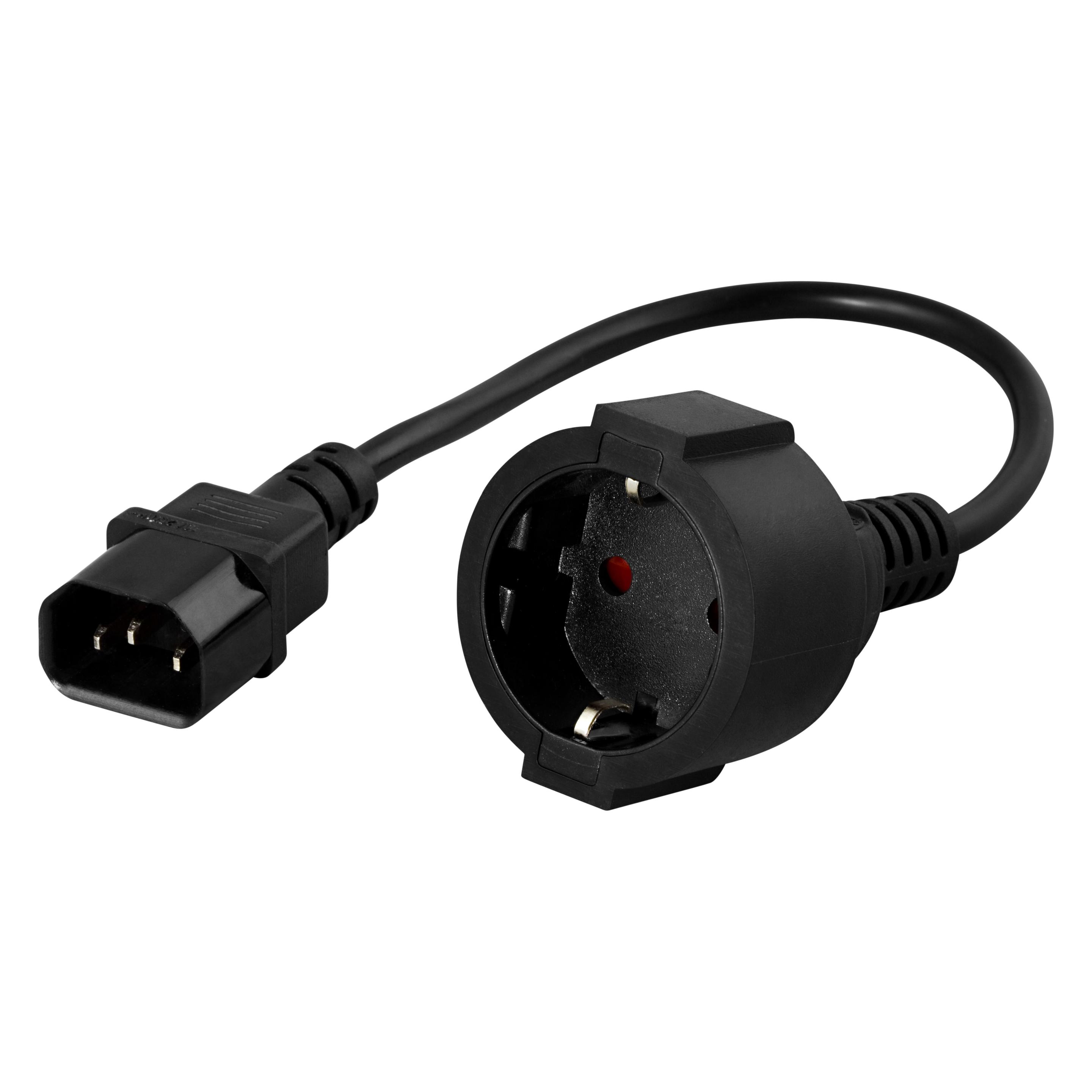 Deltaco forlaengerkabel til strom - I (0.50 m) (DEL-109P-50)