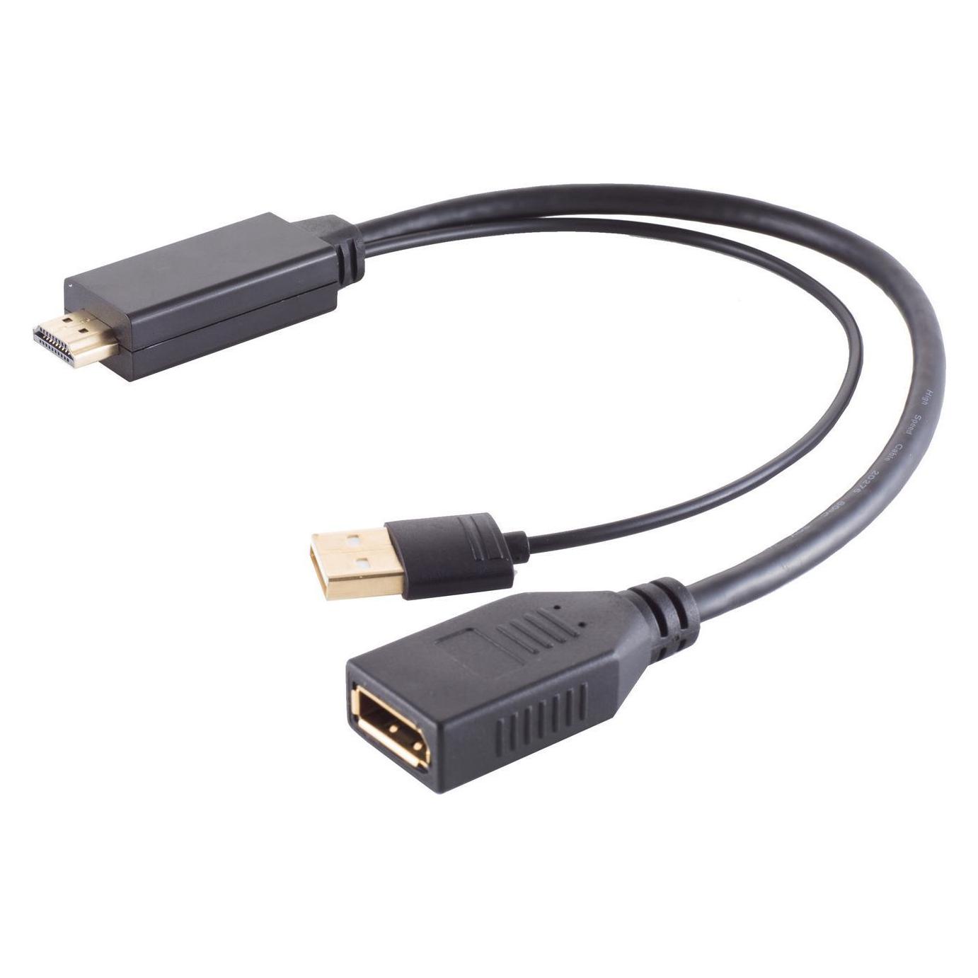 Shiverpeaks S/CONN maximum connectivity Adapter-HDMI-A Adapter, Displayport Buchse, 4K, 30cm (10-01010)
