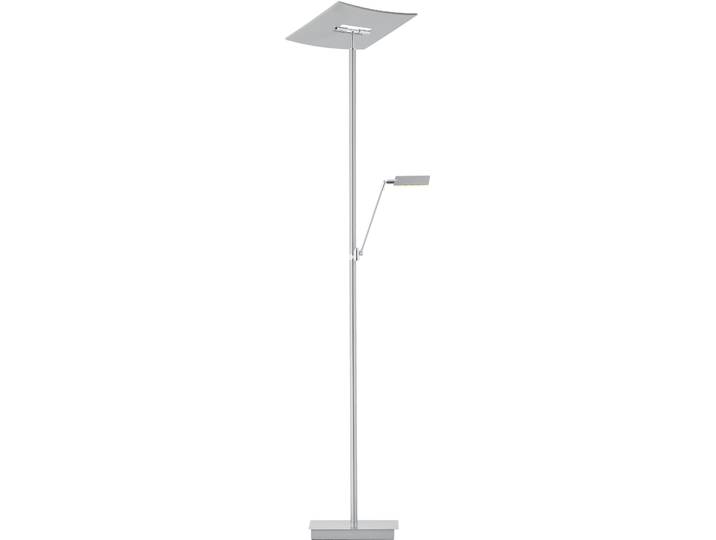 Leselampe Maluna Nickel matt Aluminium/Eisen 3600 lm H 180 cm - LED - Lichtfarbe: Extra warmweiss - LED Energiesparlampen