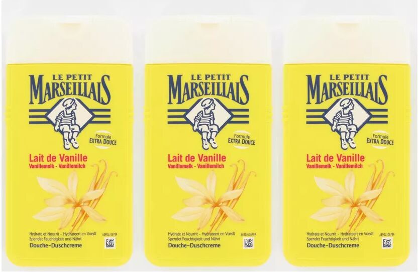 Le Petit Marseillais - Triopack Vanille Duschcrème, 3x250 ml