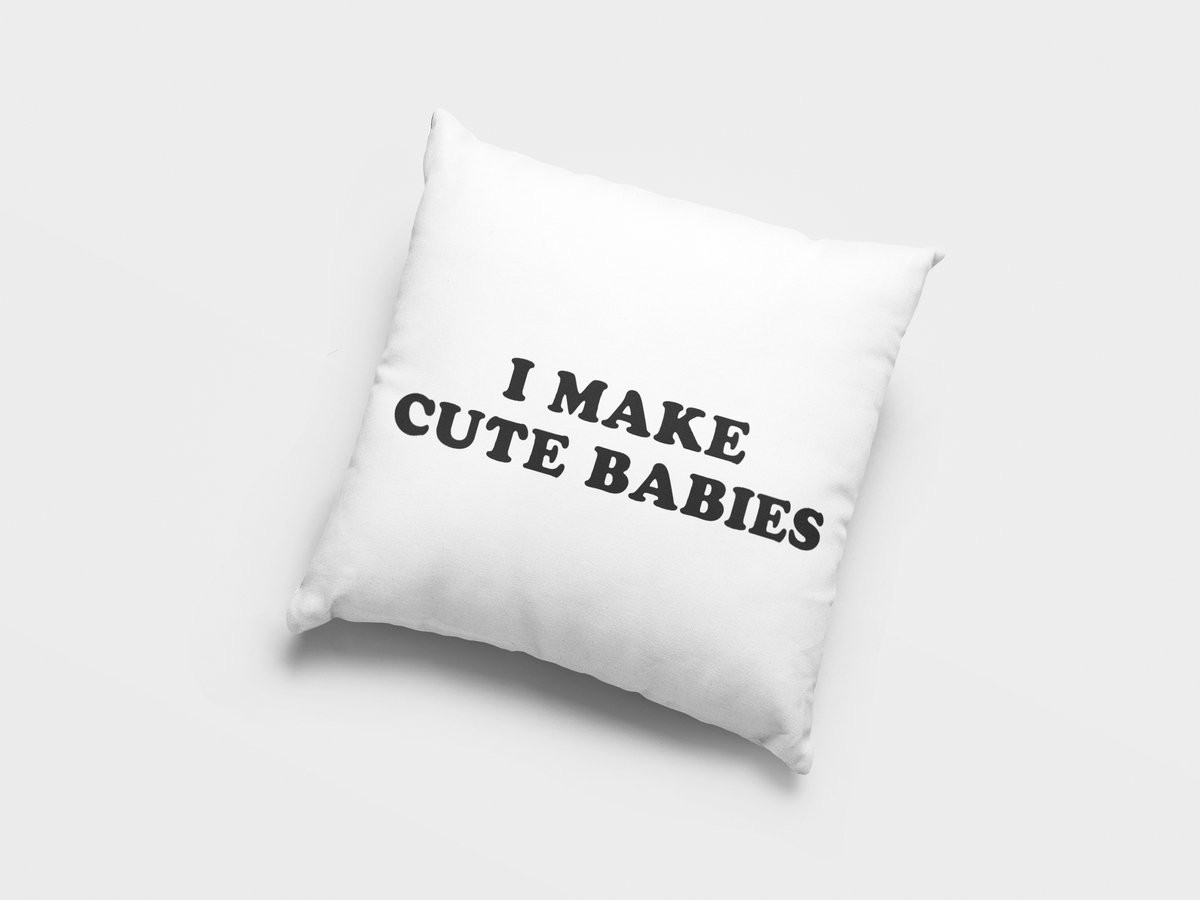 Grappig kussen voor vaders met tekst Ik Maak Leuke Baby's voor huisdecoratie