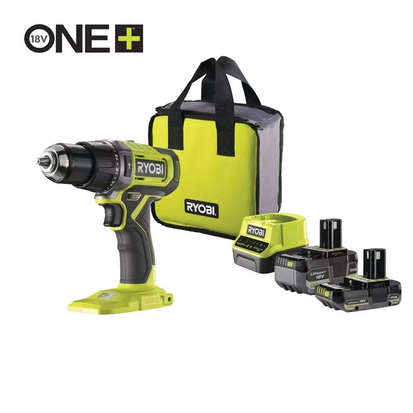Ryobi RPD18C1-1C20G ONE+ HP Accuboormachine en schroefmachine, 18V, 60Nm, 2Ah set, borstelloos, met LED