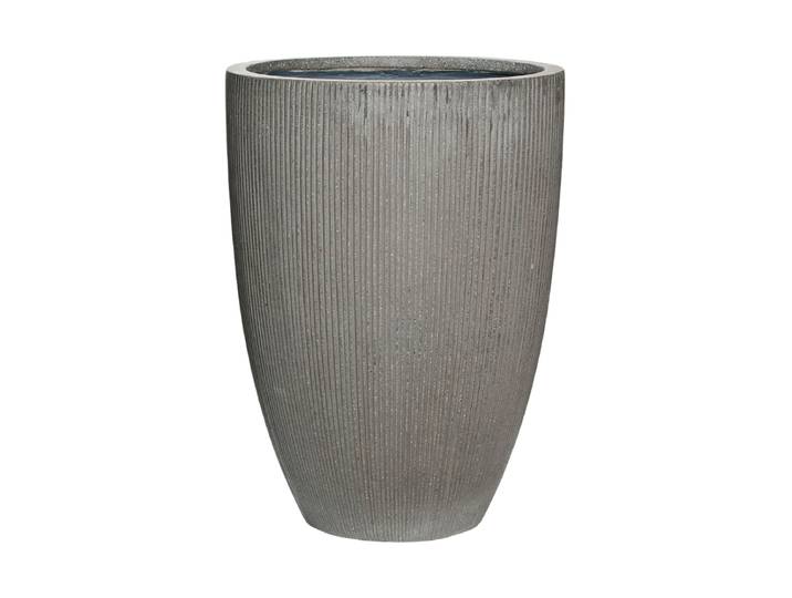 Hochwertiger In-/Outdoor Blumentopf „Ridged Ben“ Hellgrau Pottery Pots