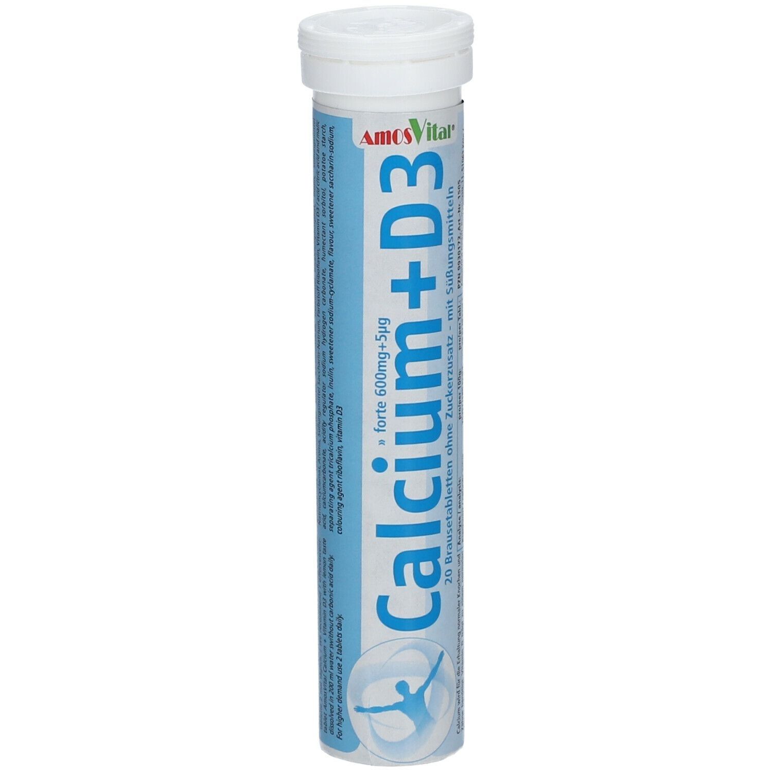 Calcium 600 mg+Vitamin D3 5 µg AmosVital Br.-Tabl. 5x 5x20 St Brausetabletten