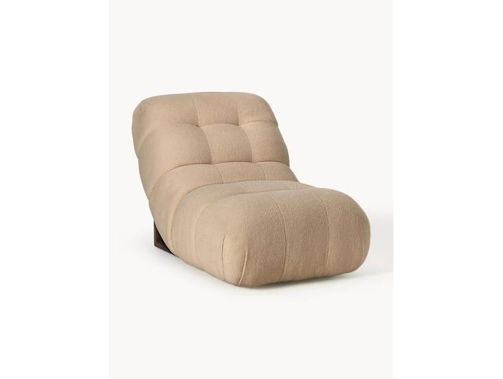 Fauteuil lounge en tissu peluche Stanley