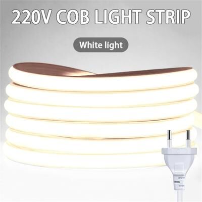 Quick Pick Pro Ultra Bright COB LED Strip Lights Flexible Adhesive Ribbon For Home Kitchen & Under Cabinet Lighting white Light 5m