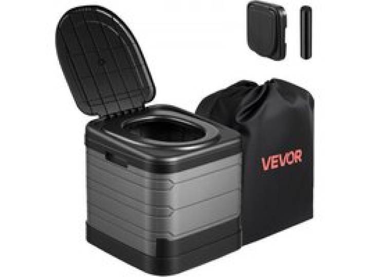 VEVOR Tragbare Campingtoilette 150 kg Belastbar, Mobile Toilette Faltbar für Erwachsene, Reisetoilette mit Tragetasche & Müllbeuteln, Geeignet für Wohnmobilreisen Camping Wandern Autofahren Ausflüge