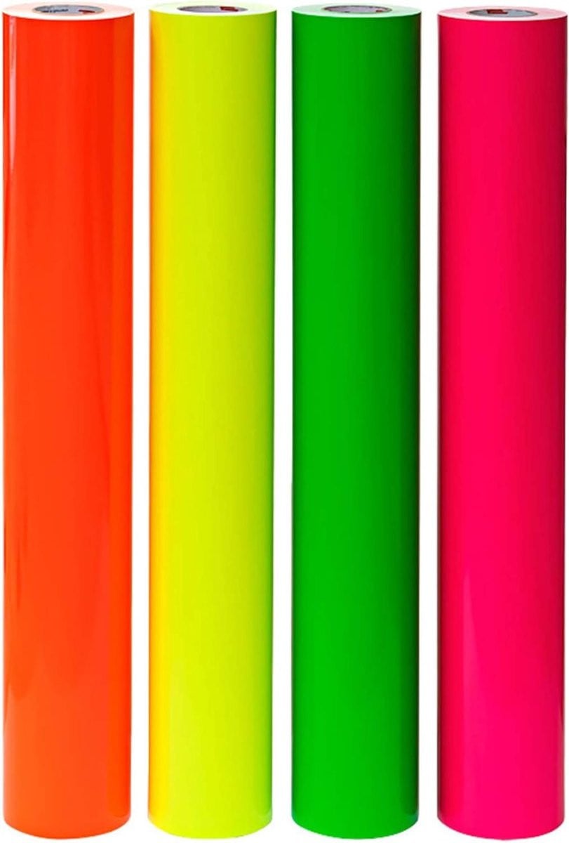 Fluorescerende plotterfolie neon geel voor voertuigreclame - 300 x 31 cm