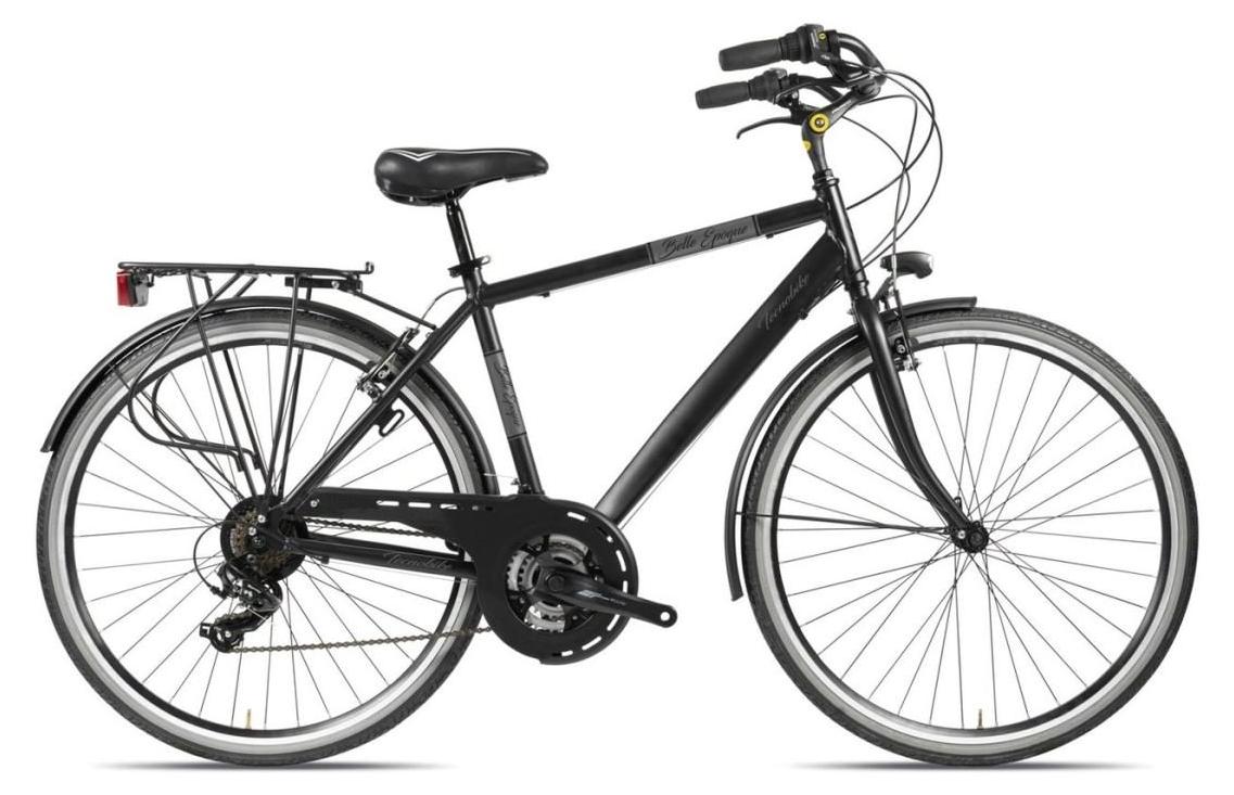 Tecnobike NSR 28" Belle Epoque Herren-21-Gang-Nabendynamo, mattschwarz, H51