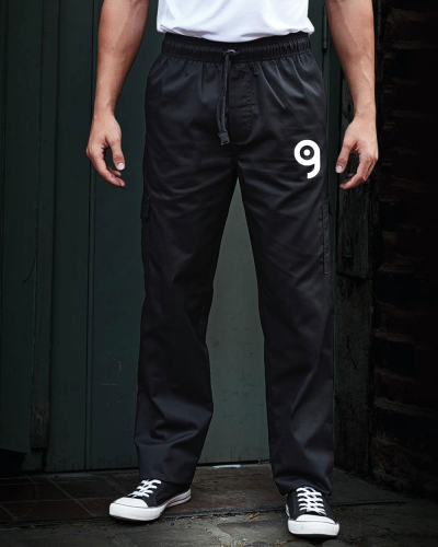 Pantaloni da cuoco Chefline, elastico e tasche porta telefono Personalizzate o neutre Premier