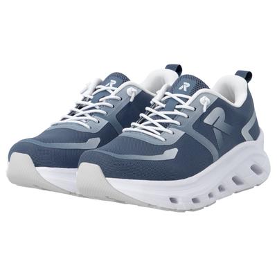 Slip-On Sneaker RIEKER, Herren, Gr. 45, Textil, blau (dunkelblau), Schuhe, Sportschuh, Freizeitsneaker, Halbschuh zum Schlupfen