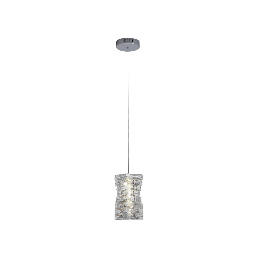 Searchlight Modena Hanglamp - Chroom - Glas