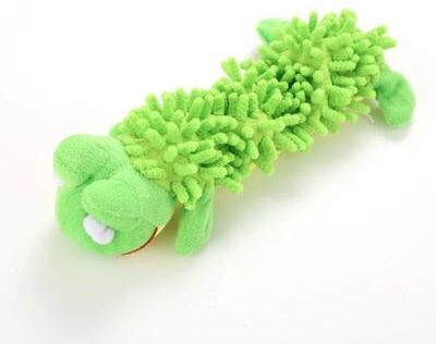 Uplift Treasures Plush Squeaky Dog Chew Toy green Frog