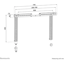 Neomounts TV mount for Sonos Arc & Arc U (Wandmontage, Nicht beweglich), Lautsprecher Ständer + Wandmontage, Schwarz