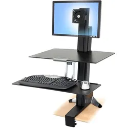 Ergotron WorkFit-S LD mit Arbeitsfläche (33-350-200), schwarz