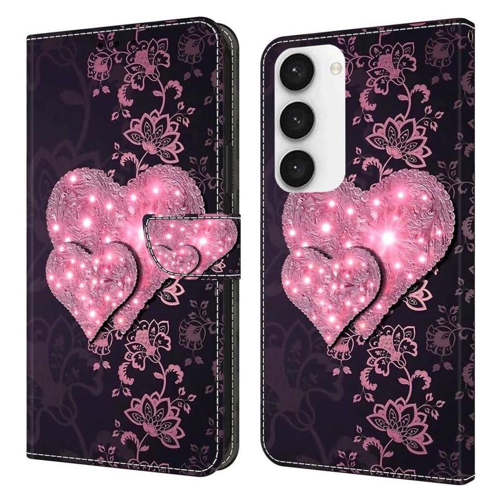 Cover-Discount Galaxy S23 FE - 3D-Effekt Hülle Etui Herzen (Samsung Galaxy S23 FE) (660157874G)