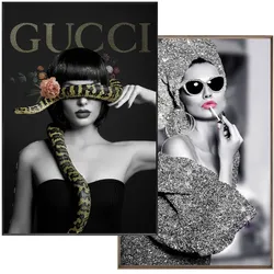 La Casa »Ladies with Snake and Lipstick« Wandbild 2er-Set