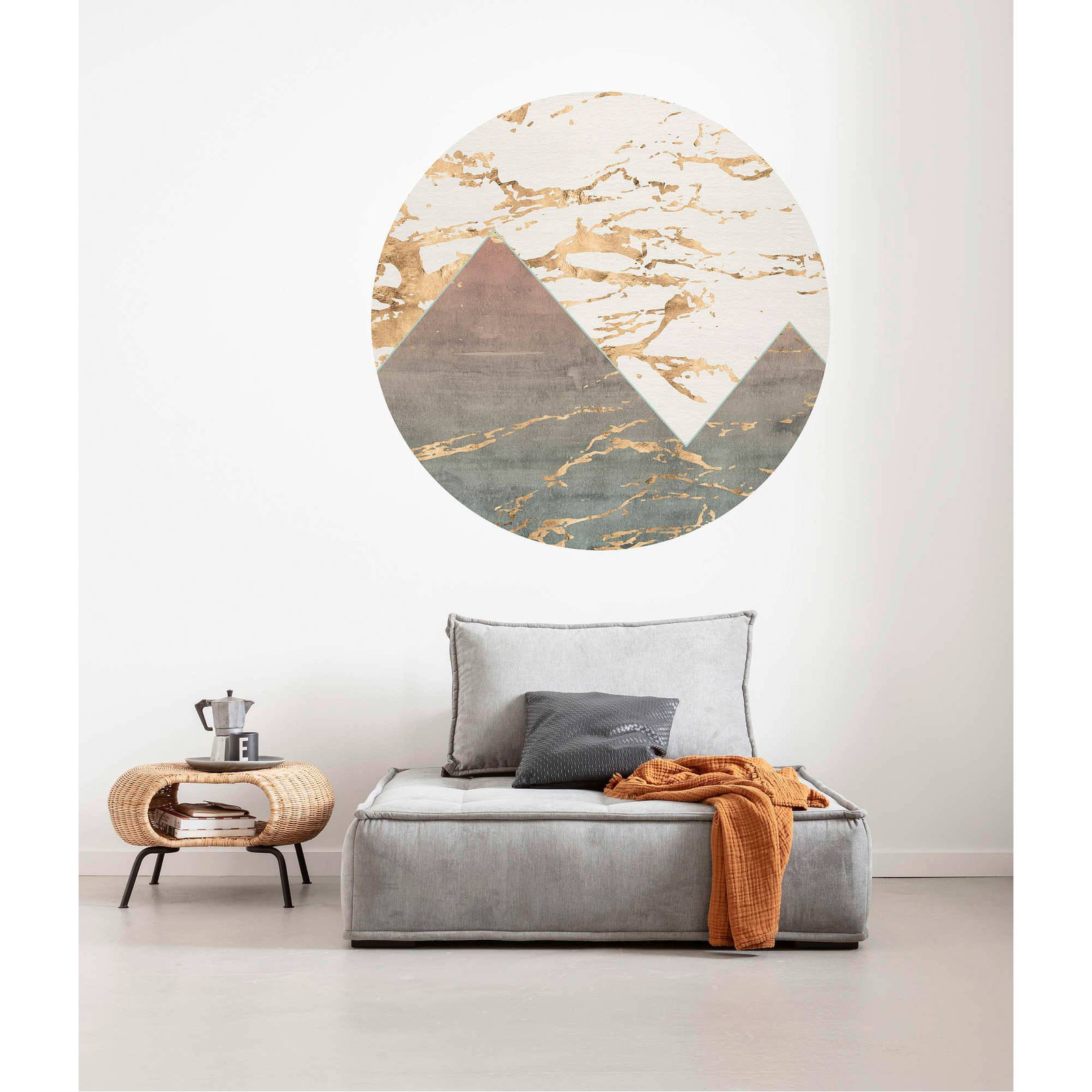 home24 Fotobehang Precious Peaks Mural Textiel