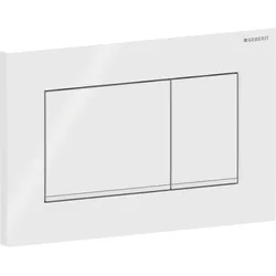 Geberit Sigma20 BetPl., eckig, 2-Mengen-Sp. weiß glänzend / weiß matt
