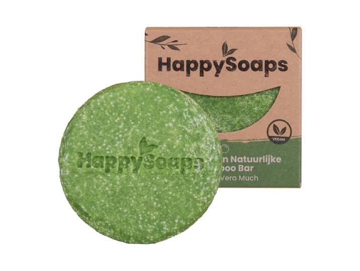 HappySoaps shampoobar - Aloe You Vera - beschadigd, normaal en vet haar - 100% plasticvrij, natuurlijk en veganistisch - 70 g