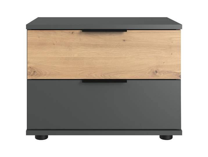 Nachttisch Shane Eiche, Graphit Holzwerkstoff B 52 H 40 cm