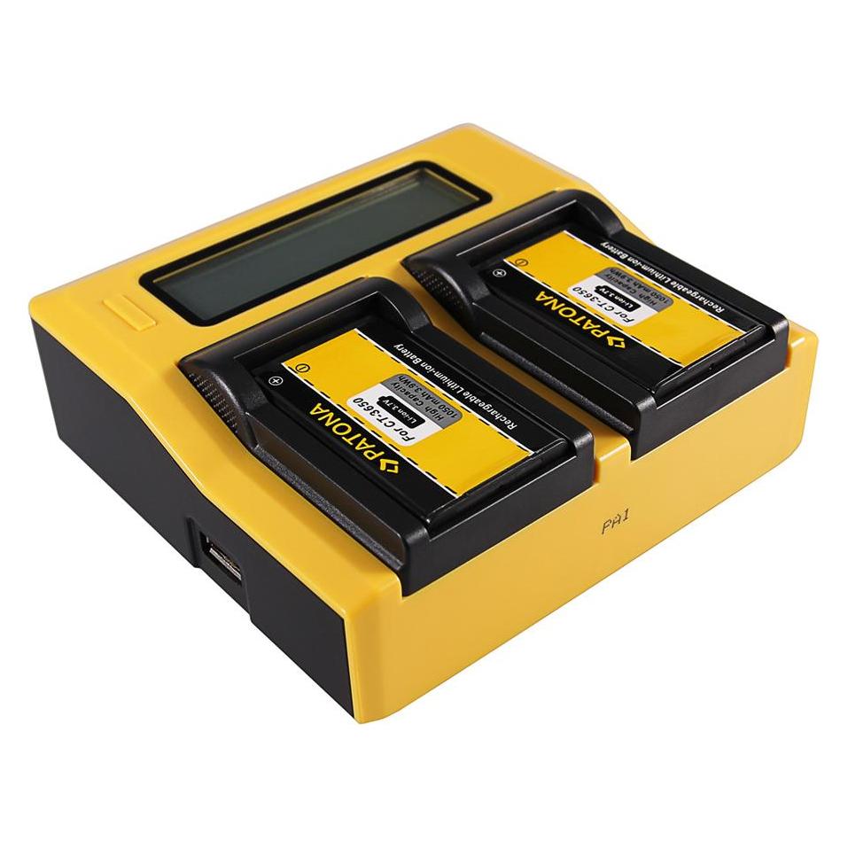Patona Dual LCD USB Ladegerät f. Contour GPS Contour CT-3650 HD 1080P (Kamera Akku Ladegerät) (34681975)