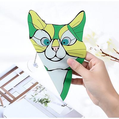 Katzen-Fensterbehang, handgefertigter Katzen-Sonnenfänger aus Buntglas, süßer Katzen-Fensterhänger aus Buntglas, spähender Sonnenfänger, Acryl-Katzen-Buntglas-Katzenfenster-Aufhänger für Katzenliebhaber